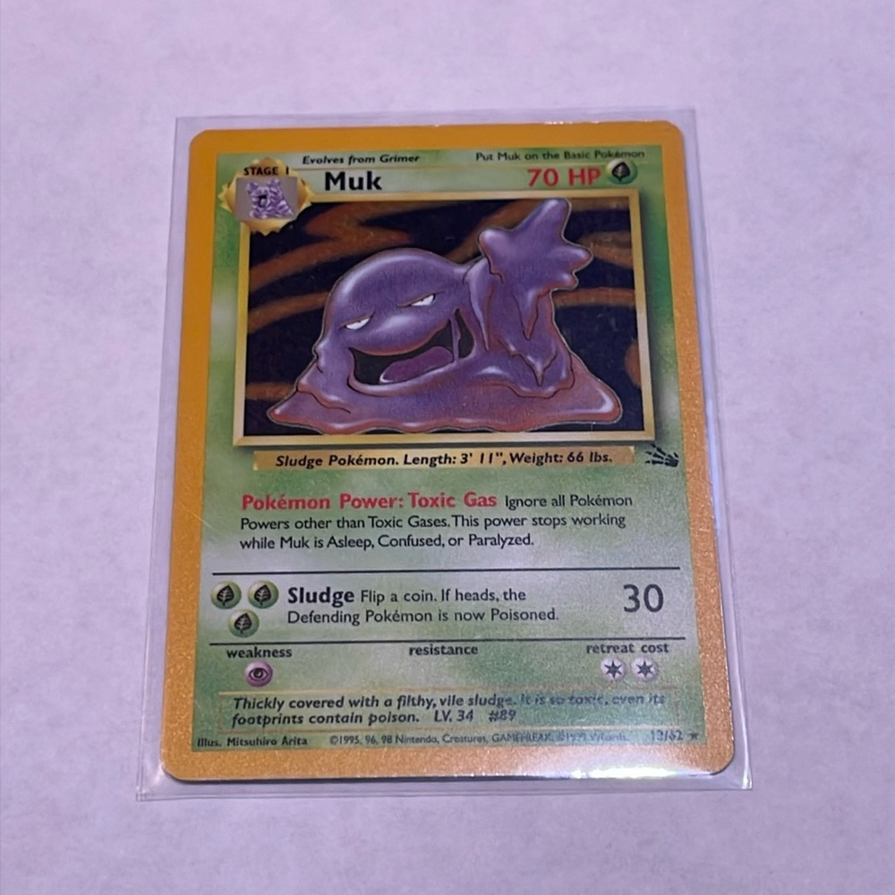 Muk #13 Pokemon Fossil Holo